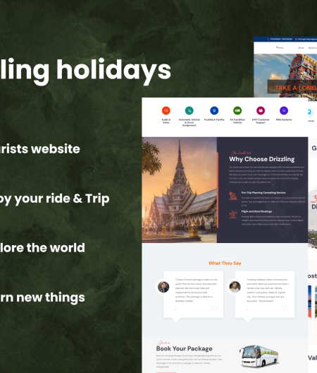 project- wesite - Drizzling holidays -