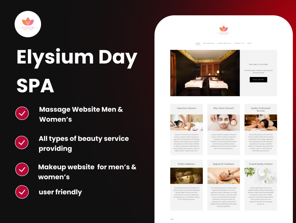 project- website - Elysium Day SPA -