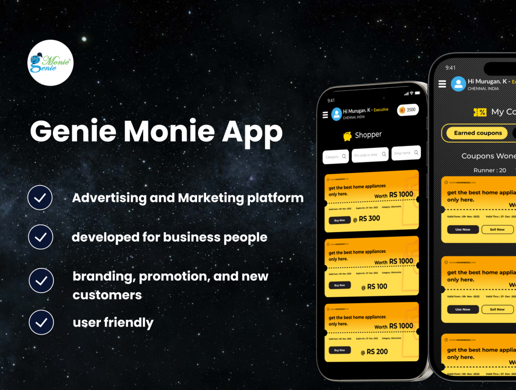 project- website - Genie monie app -