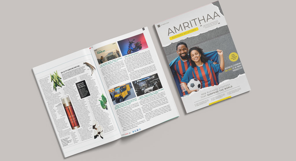 Newspaper Magazine Ads Product Placement Ad Amrithaa